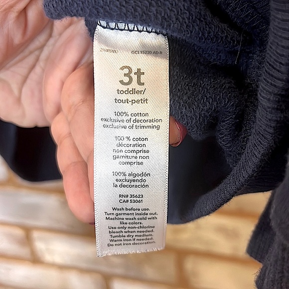 Carter’s Blue Graphic Print Dinosaur Sweatshirt, Toddler Size 3T. - Picture 4 of 4